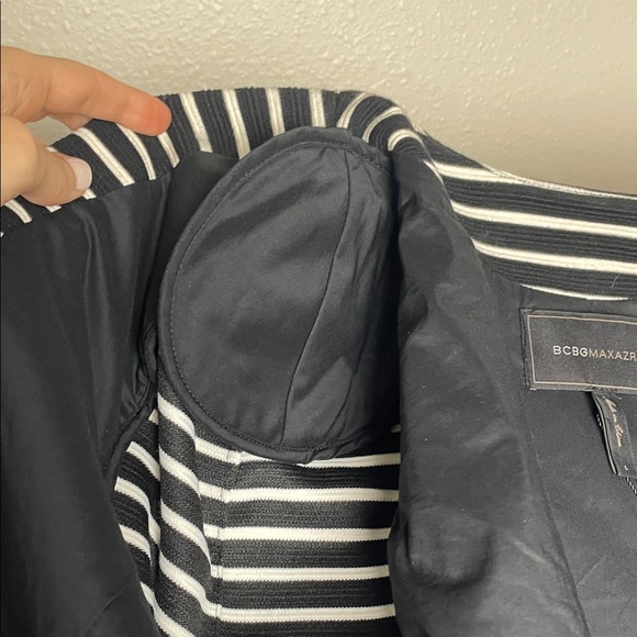 NWT BCBGMaxAzria Monochrome Striped blazer Jacket Hendrix - Picture 10 of 17